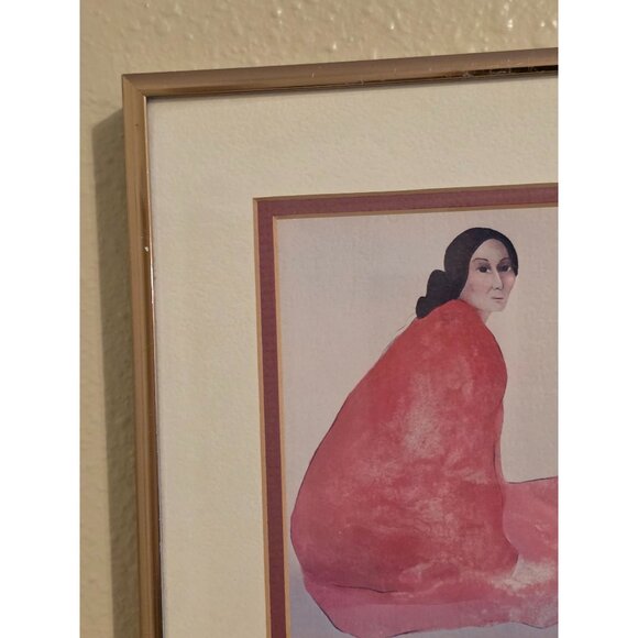 R.C. Gorman Framed Print Titled "Yol Nu Bah" Signed 1972 Haag Art Arizona 7x8 - Picture 10 of 10